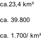 ca.23,4 km²  ca. 39.800  ca. 1.700/ km²