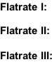 Flatrate I:  Flatrate II:  Flatrate III: